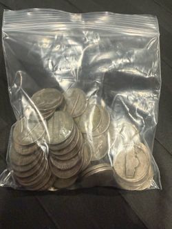Bag of 60  War Nickels Silver 1942, 1943, 1944, and 1945