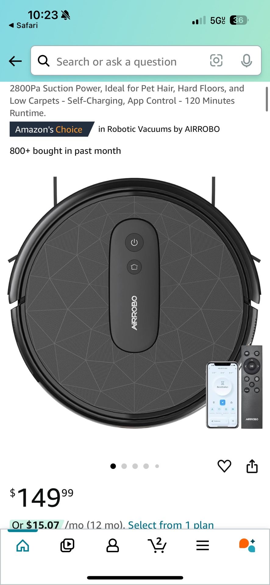 AirRobo P20 Robot Vacuum