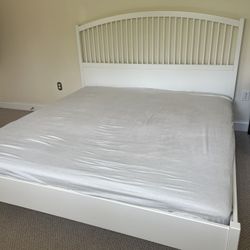 IKEA White King Size Bed 