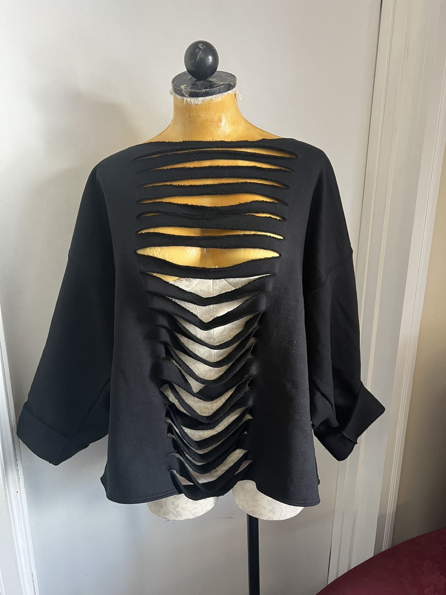 Distressed sweatshirt