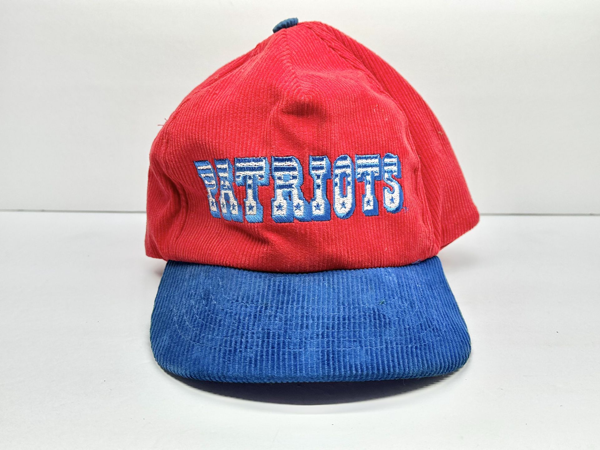Vintage New England Patriots SnapBack Corduroy NFL Football Hat 90s Starline