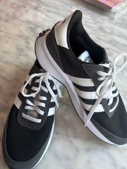 Adidas Black and White Low-Top Sneakers