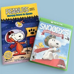 Snoopy book and X-box game set