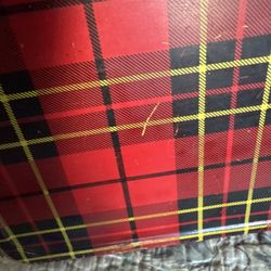 Vtg 1960s Red Plaid Metal Lunch Box - Aladdin/Thermos Co. Retro Americana Decor