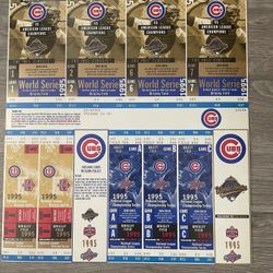 Chicago Cubs  World Series Tickets (pre-printed Tix) Oct 1995