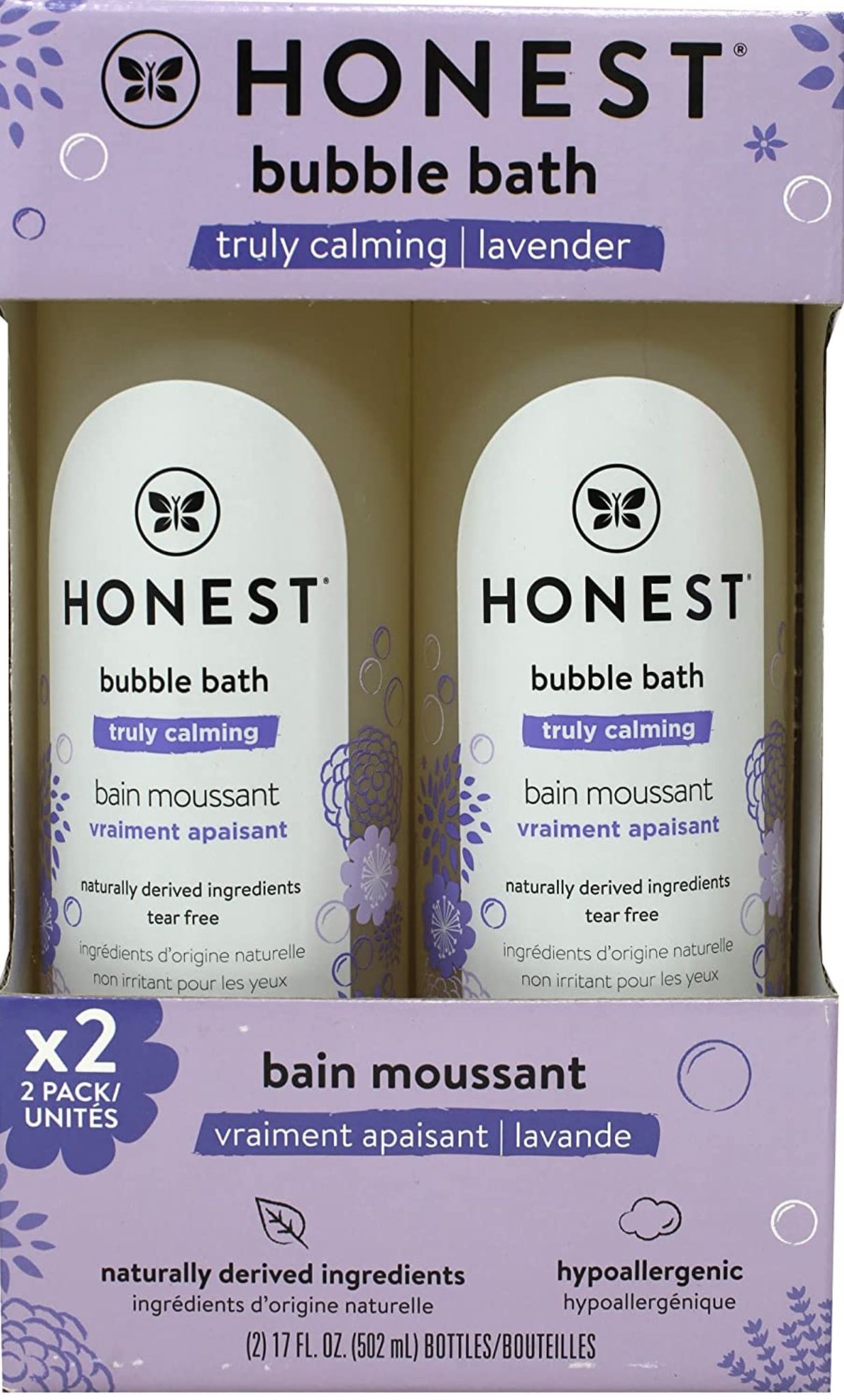 HONEST The Honest Company Bubble Bath, Truly Calming Lavender, 17 Fluid