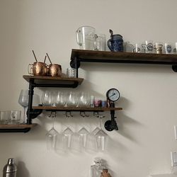 Industrial Wall Bar Shelf