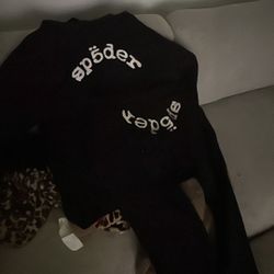 Black Vvs Sp5der Hoodie