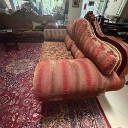 Loveseat with removable cushions, Entire backrest can be removed  78” long  x 37” wide, great gor AB&B