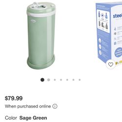 Sage Green Diaper Pail