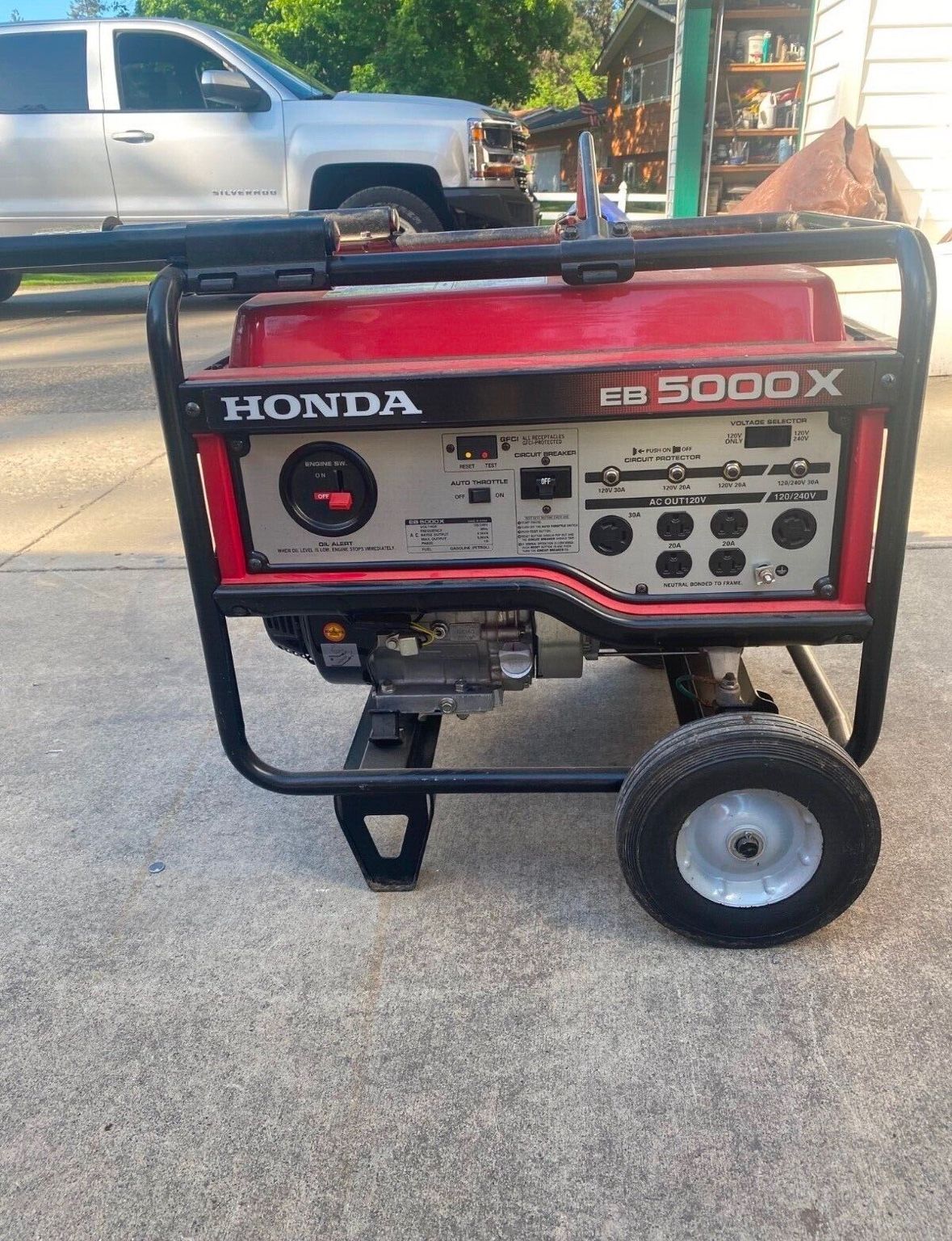 Red Honda Generator Eb 5000 X 5000W