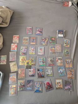 Selling or trading mixed one piece/pokemon/dragonball cards collection
