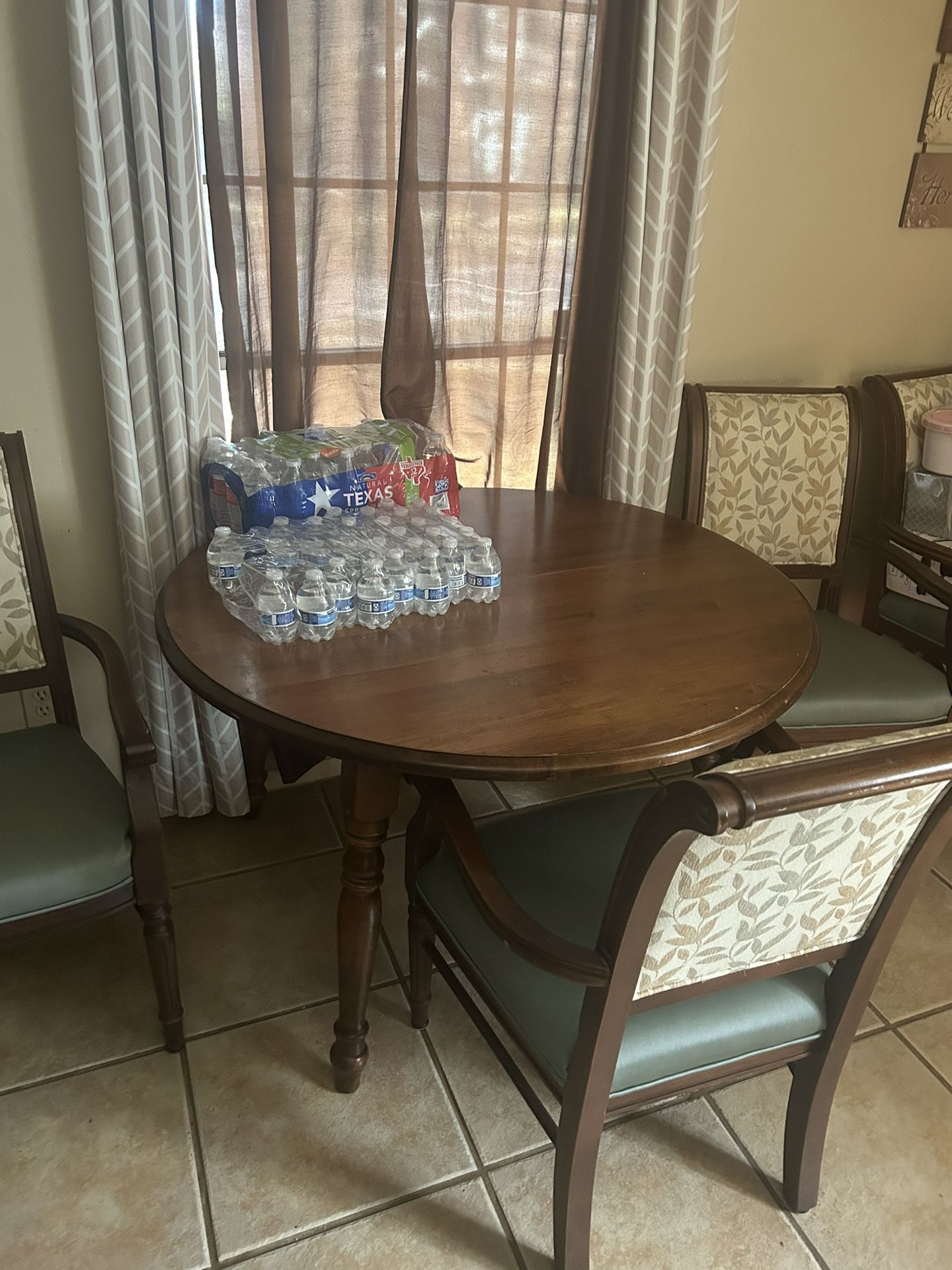 Solid Wood Table w/ 4 Chairs