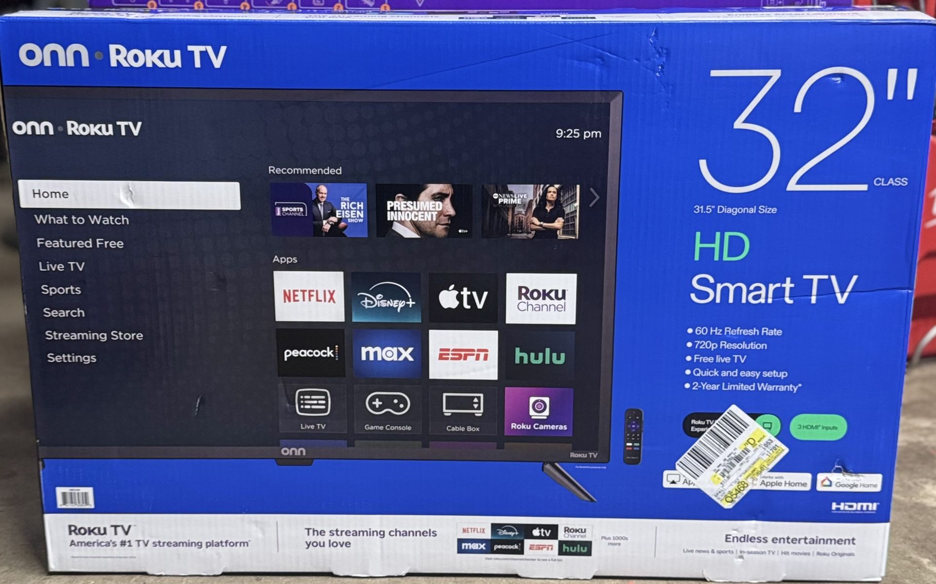 Roku 32” Smart Tv 720p