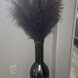 Gray Faux Pampas Grass