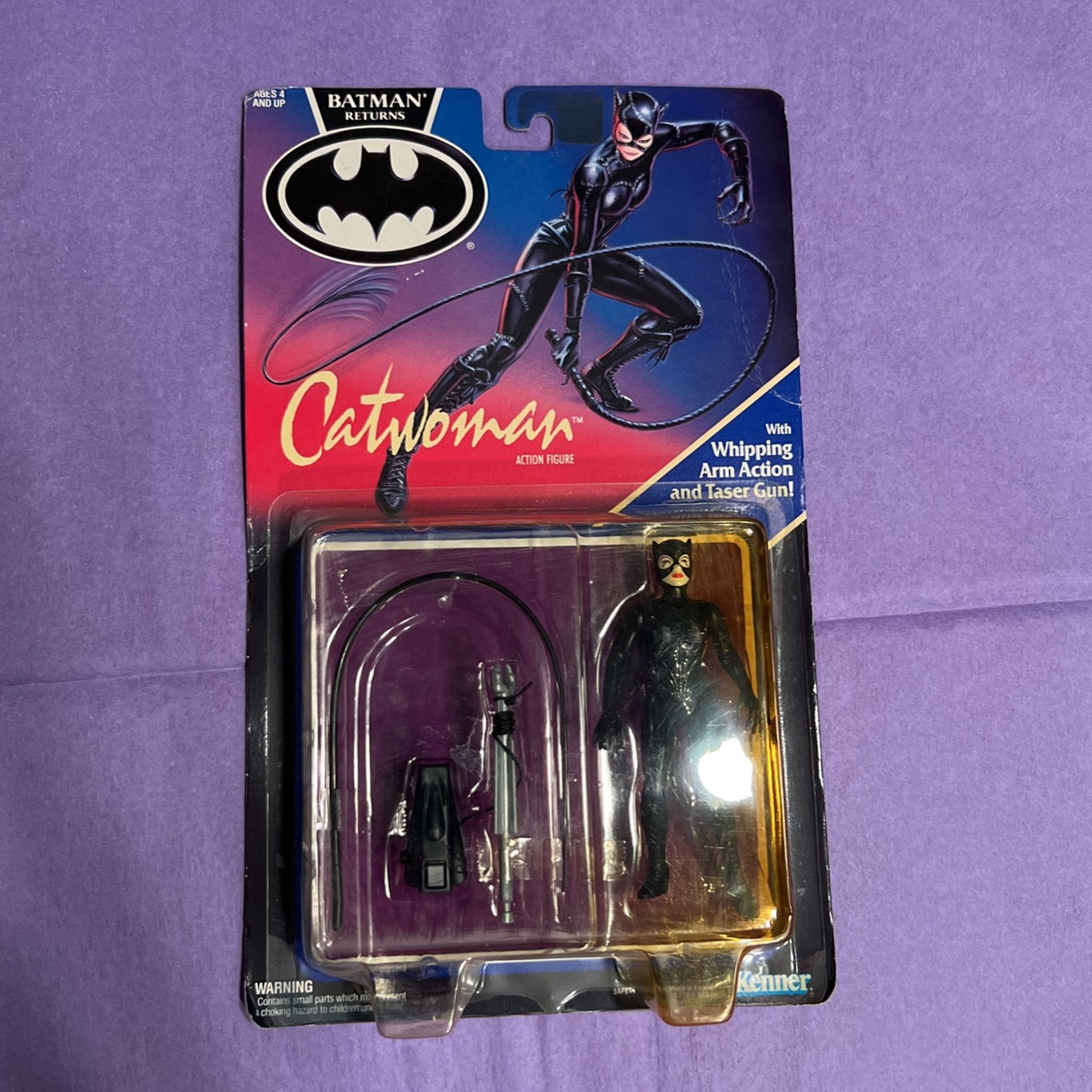 Vintage Batman Returns Catwoman Whipping Action Figure Michelle Pfieffer Kenner
