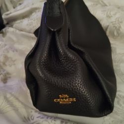 Coach Hand Bag. Black Leather Authentic 