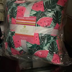 Isaac Mizrahi 2 Piece Watermelon Decorative Pillow Set