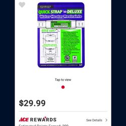 Water Heater Strap New In Box  Rated Up To 80 Gallons