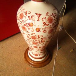 Vintage Porcelain Hand-painted Lamp