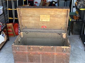 Vintage wooden trunk