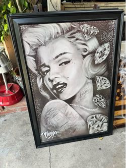 Marilyn Monroe framed art work