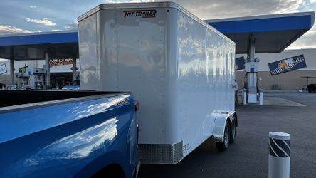 2022 ENCLOSED TRAILER 7x14 V Nose Clean Title And Plates In Hand