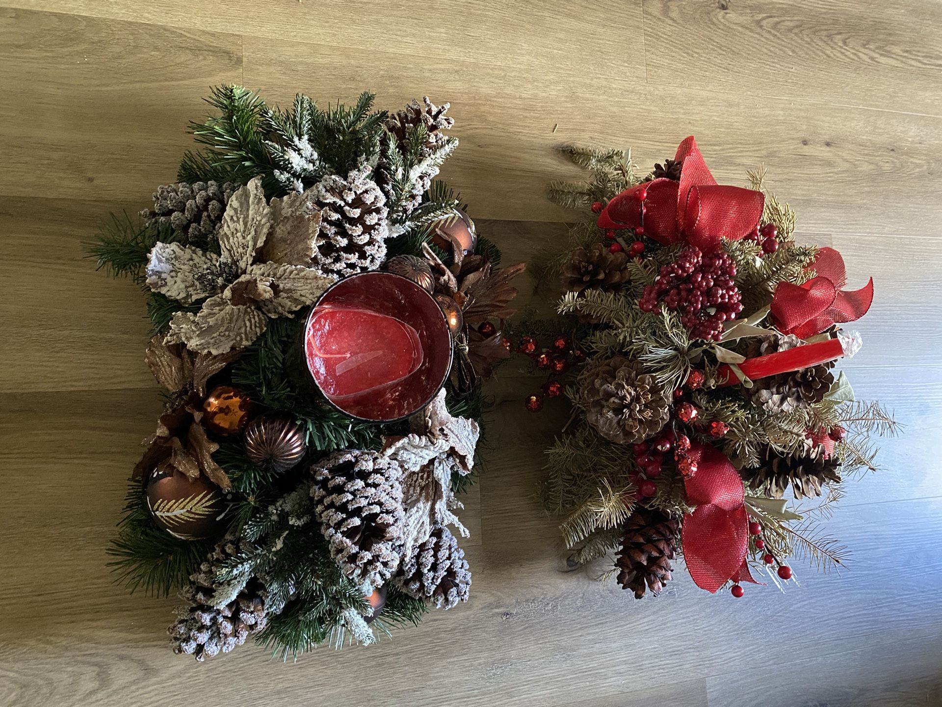 2 Christmas Centerpieces