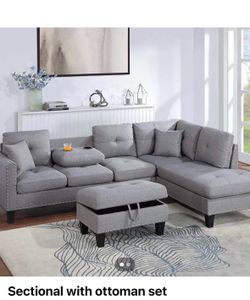 Sectional with Ottoman Set