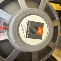 PAIR OF 15" JBL WOOFERS WITH CABINETS 