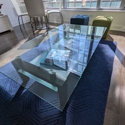 Glass Coffee Table W/Shelf