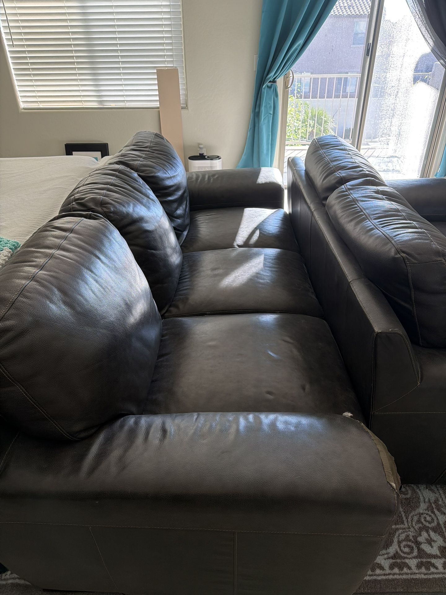 Faux Leather Sofa And Love Seat For Sale $200