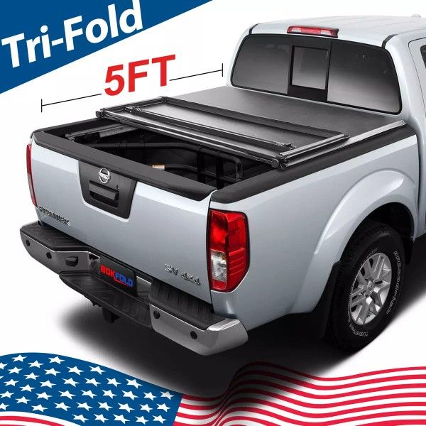 Nissan Frontier 2005-2021 Soft Tri FOLD Tonneau Cover 5FT