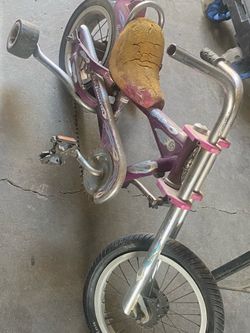 Mini kids pink chopper bike