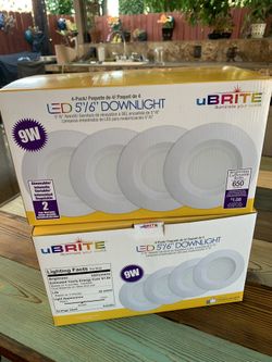 12 LED recessed lights (new).