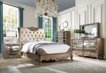 Brand New Antique Gold Bed
