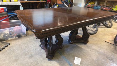 6-8 person table and 6 chairs