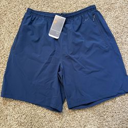 NWT Y2K Nike Stretch Active Shorts Navy Blue Mens Size Medium