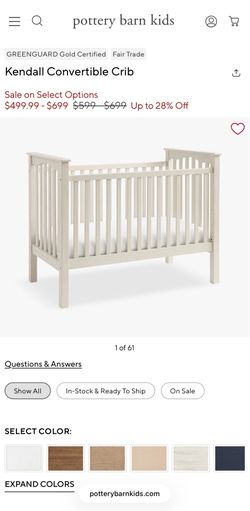 Kendall Convertible Crib with mattress