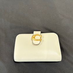 coach tabby wallet white/ gold