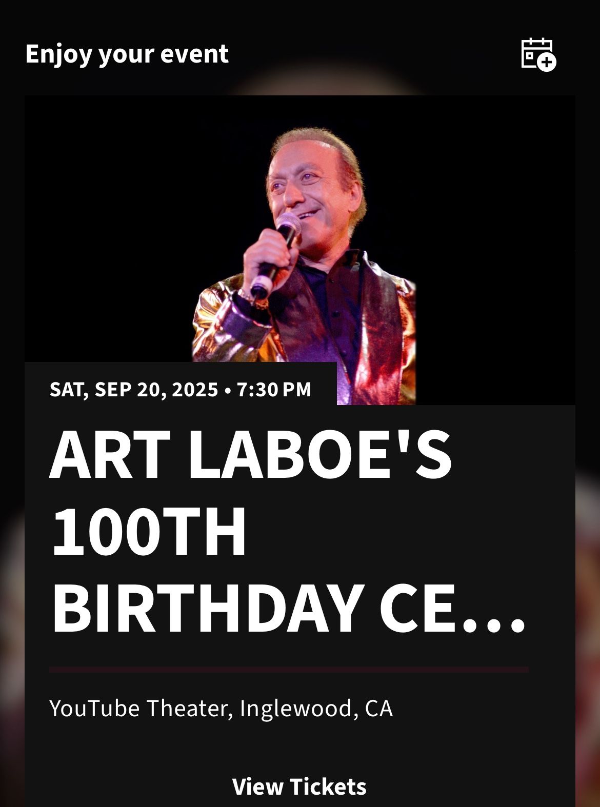 Art Laboe Tickets Floor Seats