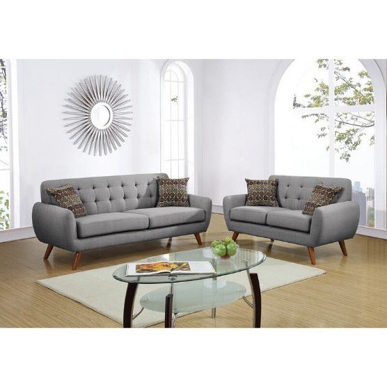Grey Sofa & Loveseat Set