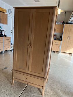 Solid wood wardrobes and queen bed frame
