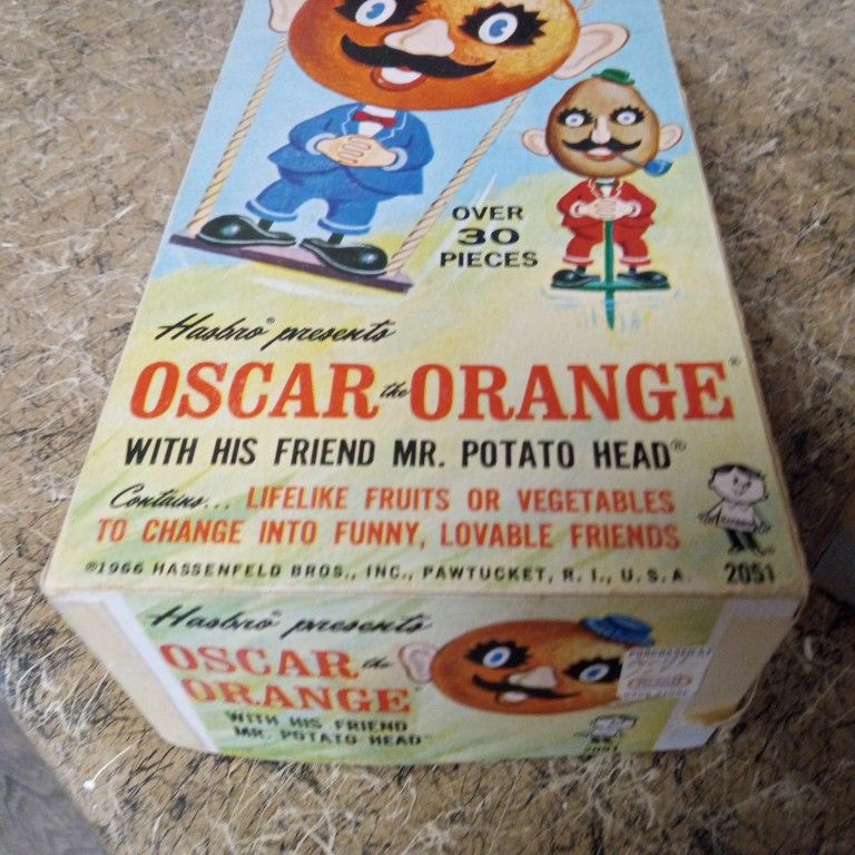 1966 Vintage Hasbro" Oscar the Orange " With His Friend " Mr Potato Head"