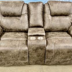 Recliner Loveseat with Cup Holders - $700 