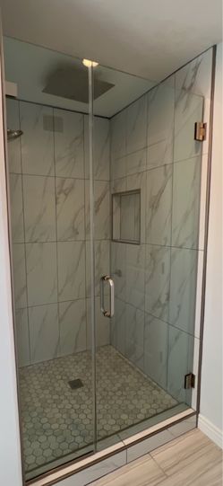 Shower glass door