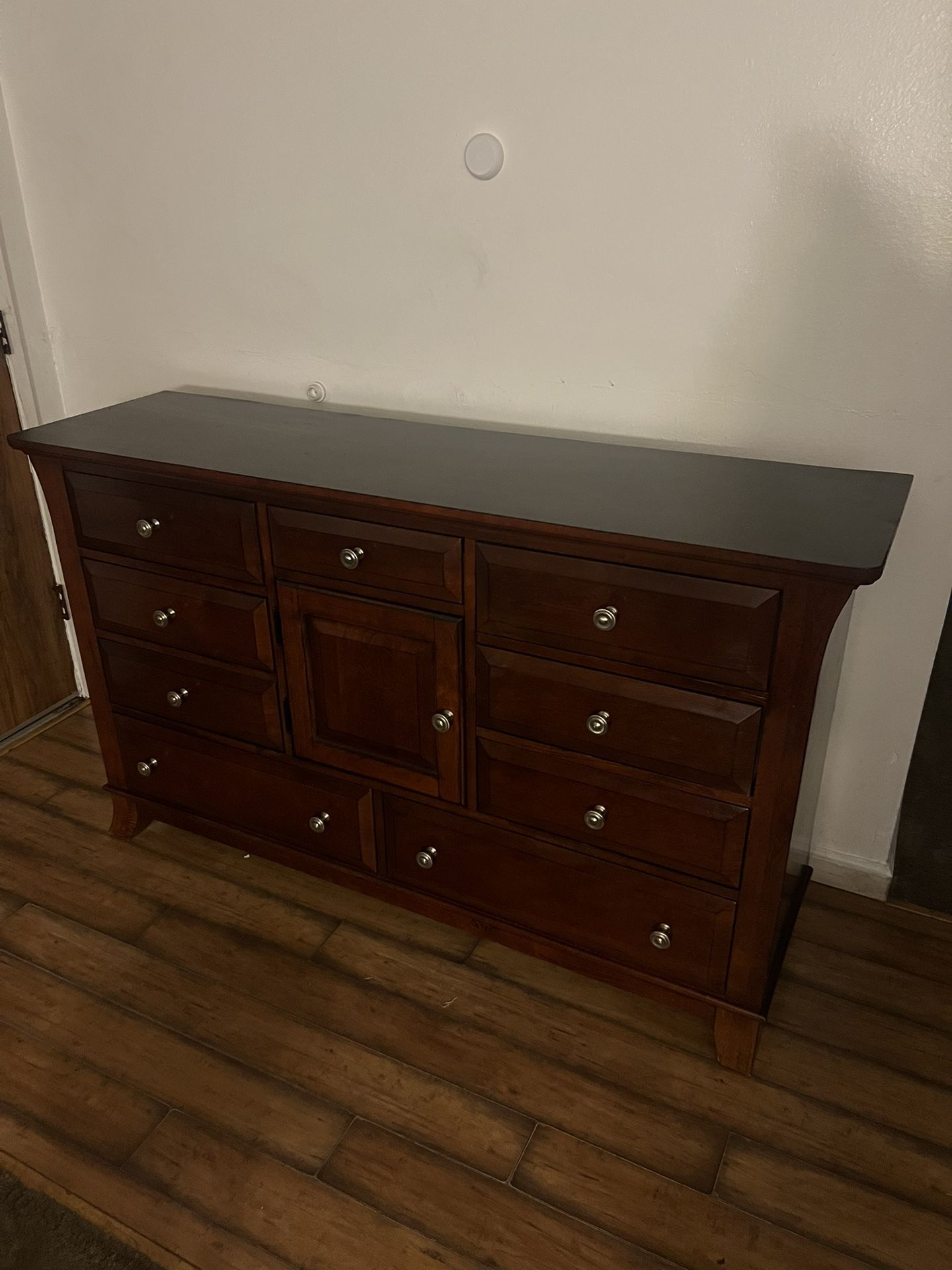 Brown & black top 10 drawers Dresser