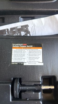 Pittsburgh radiator pressure tester kit