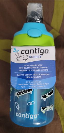 Contigo Aubrey Leak-Proof Spill-Proof Water Bottle, Blue, 14 oz.
