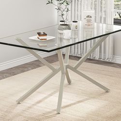 30 Inch Metal Table Base for Dining Room, Heavy Duty Table Legs for Glass, Marble, and Wood Tops, Furniture Legs for Home,Kitchen,Office (Silver)